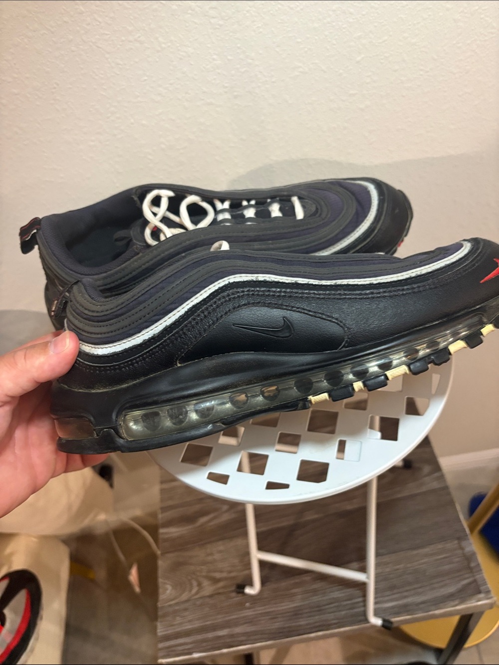 Nike Air Max 97 “Black Sport Red” – Men’s Size 11